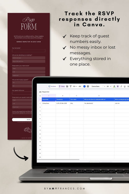 Wedding Website | Olive & Burgundy