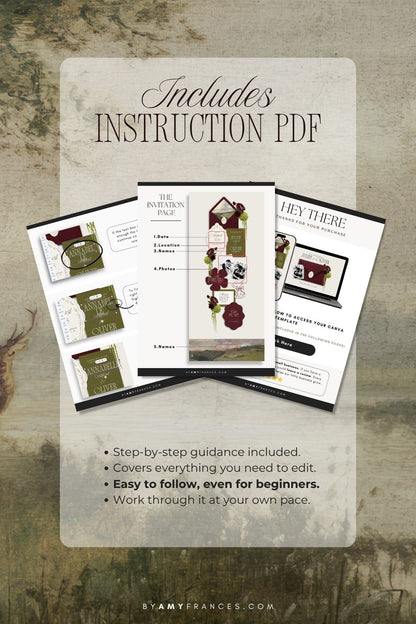 Wedding Website | Olive & Burgundy