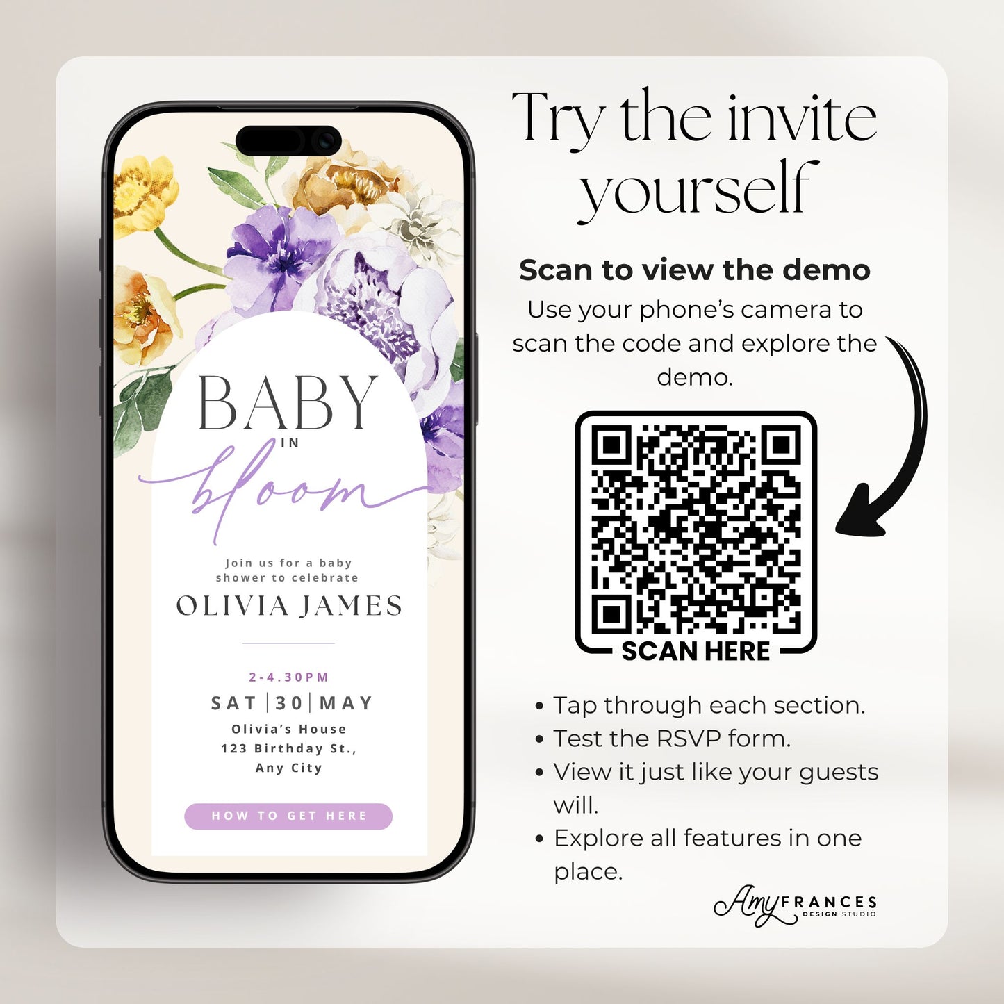 Baby Shower Digital Invitation